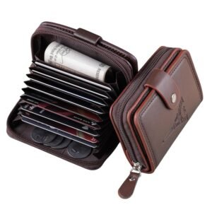 MARETTO Men’s Genuine Leather Wallet with Card Holder & Coin Pocket