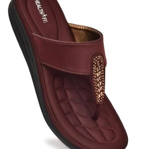 HEALTH FIT EXTRA SOFT Women's Comfortable Memory Foam Doctor Slippers/Flip-Flops| Fashionable Casual & Stylish