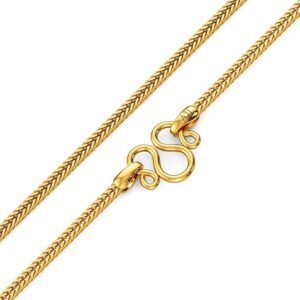 Joyalukkas 22K 916 BIS Hallmarked Yellow Gold Unisex Wheat Chain Necklace
