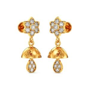 Joyalukkas 22k (916) Purity BIS Certified Glittering Gold Earring For Women