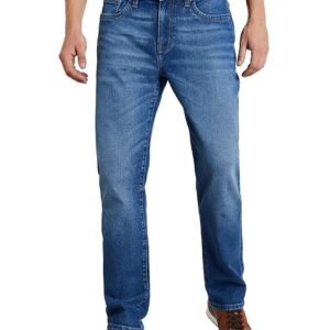 Symbol Premium Men’s Cotton Stretch Jeans with tapered fit, mid‑rise waist, and durable stretch fabric, offering comfort and style for everyday wear.