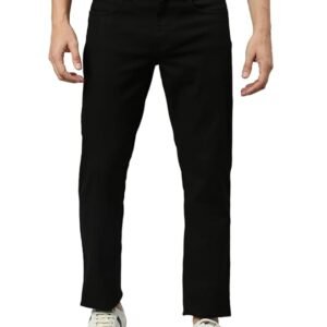 Thomas Scott Men’s Solid Slim Fit Jeans with mid‑rise waist, durable cotton fabric, and modern design for stylish everyday wear.