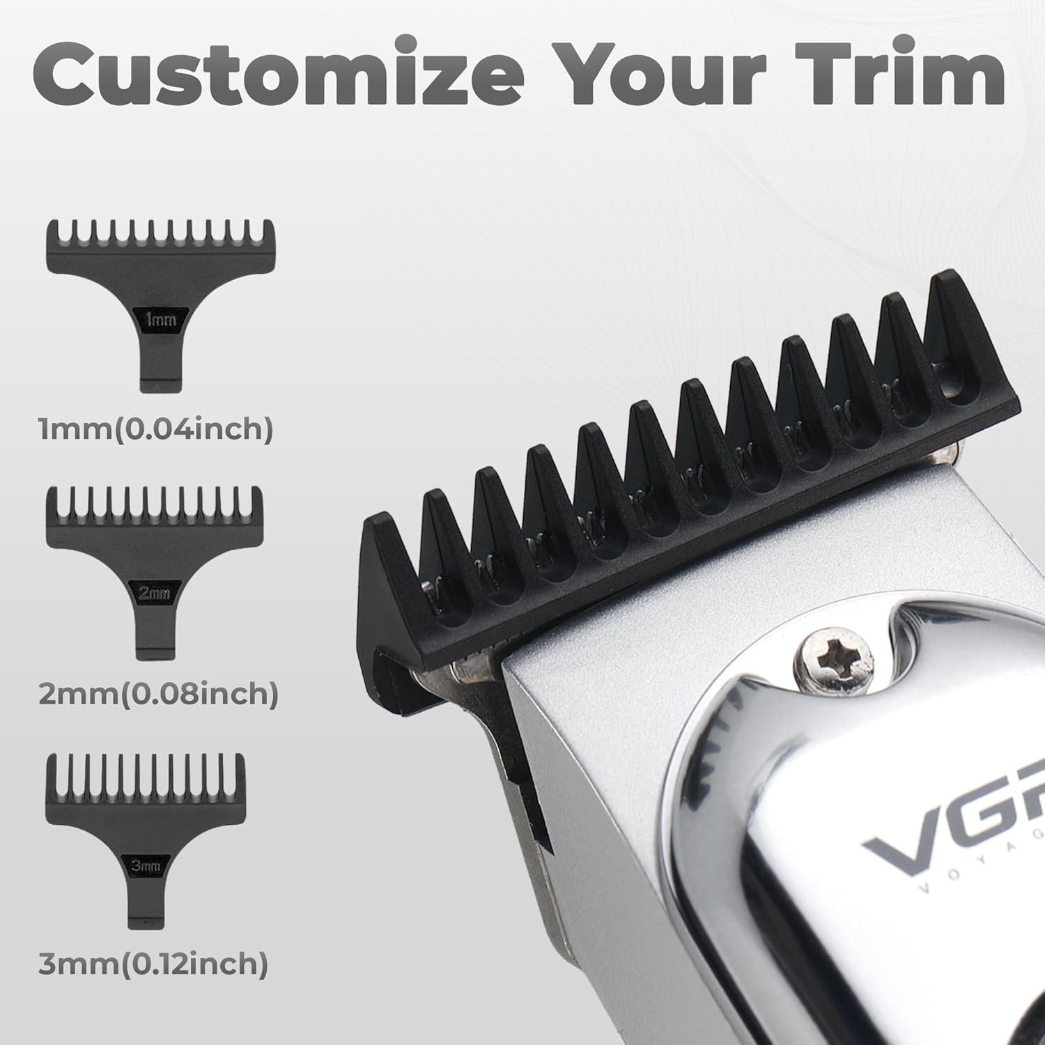 USB Type‑C trimmer with 120‑minute runtime, ergonomic comfort, and cordless use, designed for men’s beard styling and shaving.