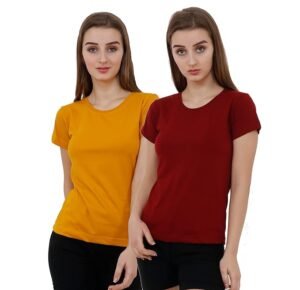 Reifica Women Regular Fit T-Shirts Combo (Pack of 2)