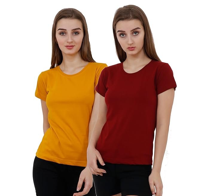 Reifica women’s regular fit cotton T‑shirt, stylish casual wear designed for comfort and durability.