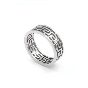 THE MEN THING VERO Ring, pure stainless steel men’s jewelry, luxury steel‑plated design.