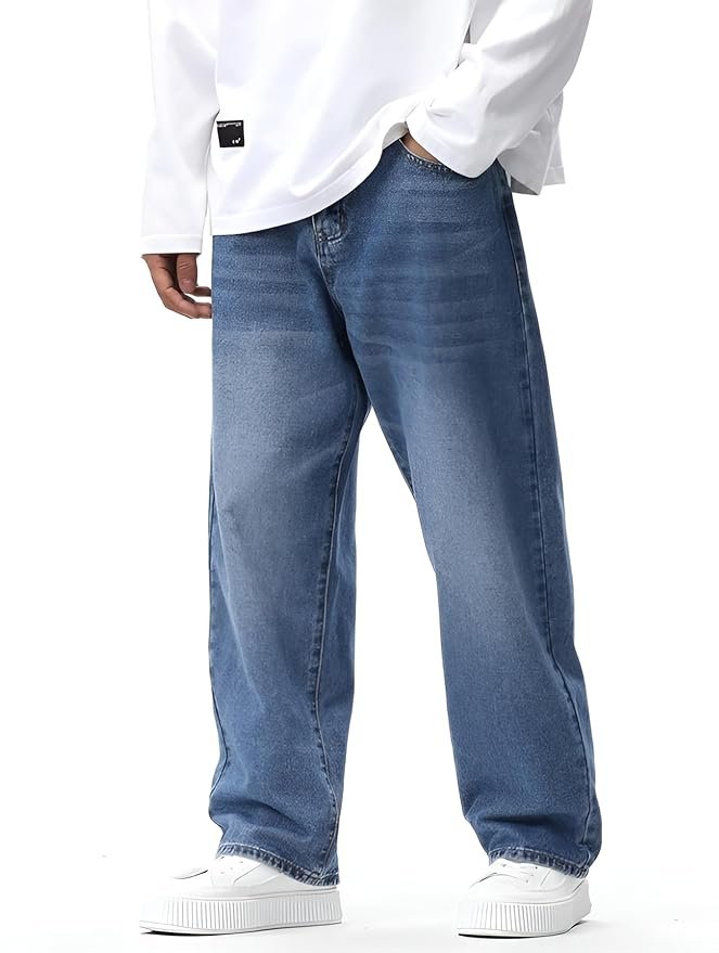 Ben Martin baggy jeans for men, high‑rise stretchable denim designed for modern fashion.